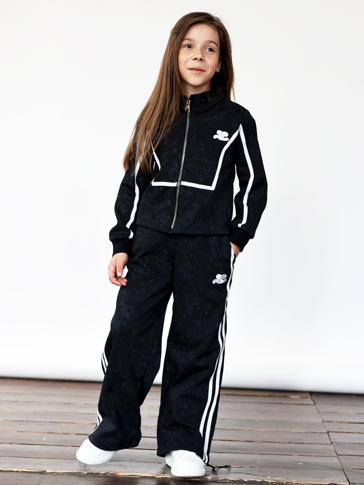 Спортивный костюм для девочки БУШОН SP221, цвет черный