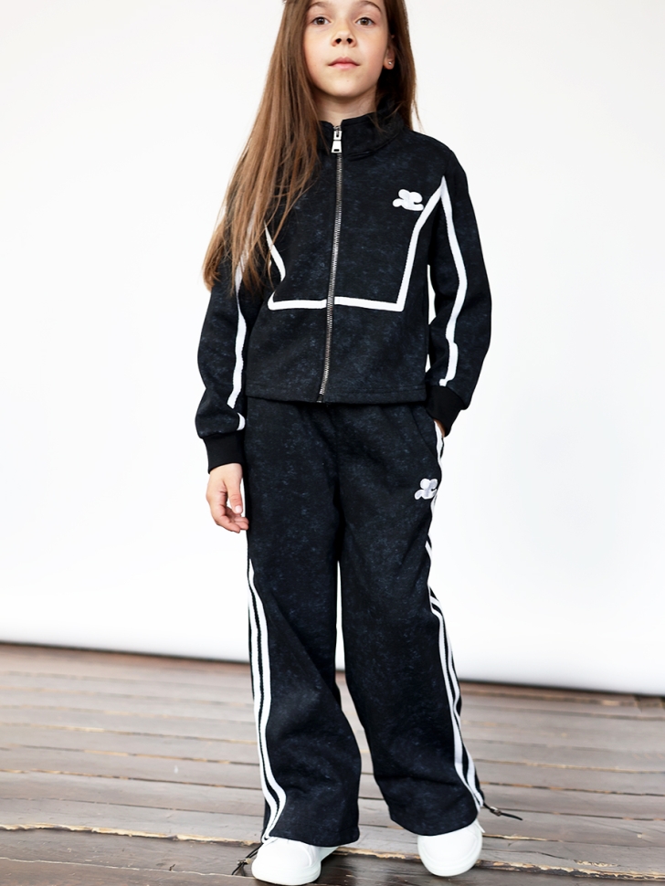 Спортивный костюм для девочки БУШОН SP221, цвет черный