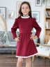 Платье для девочки школьное БУШОН SK42, цвет бордовый