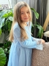 Платье для девочки нарядное БУШОН ST56, цвет голубой 