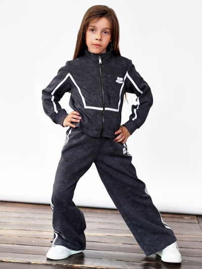 Спортивный костюм для девочки БУШОН SP221, цвет графит