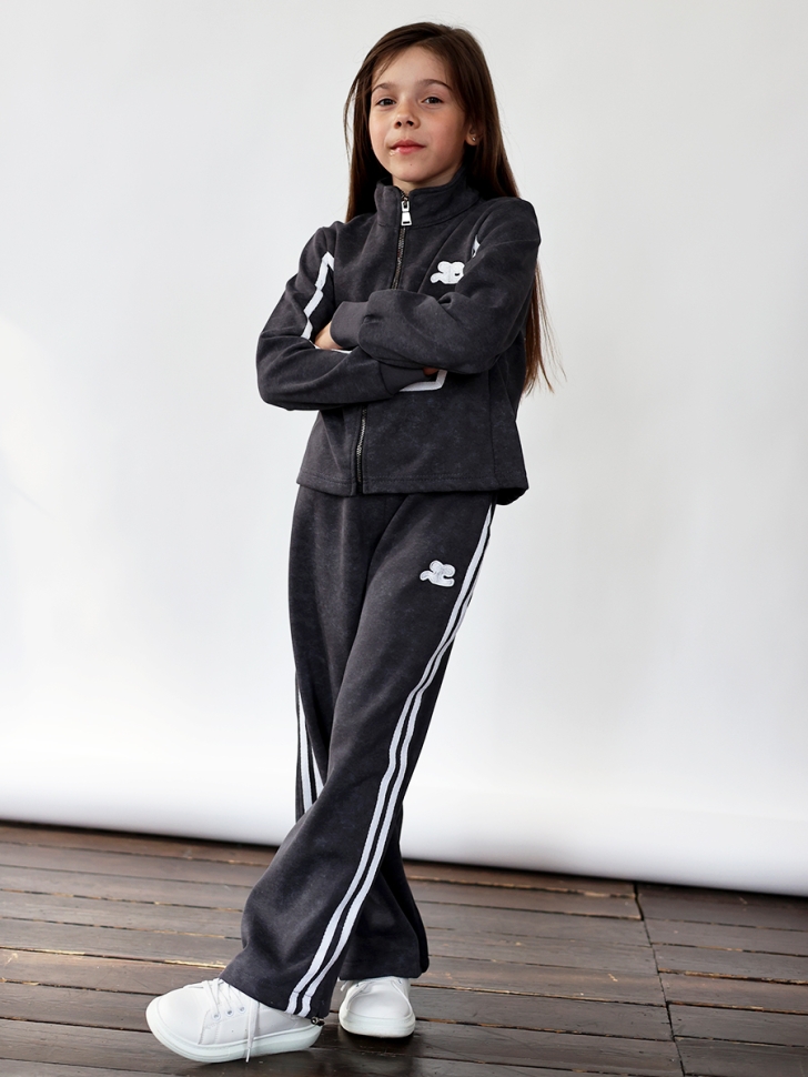 Спортивный костюм для девочки БУШОН SP221, цвет графит