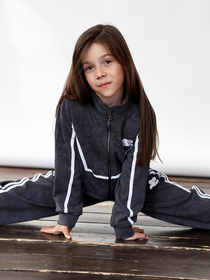 Спортивный костюм для девочки БУШОН SP221, цвет графит