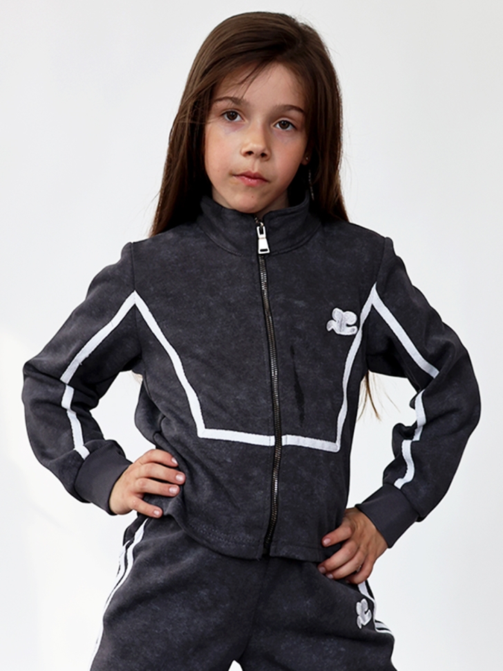 Спортивный костюм для девочки БУШОН SP221, цвет графит