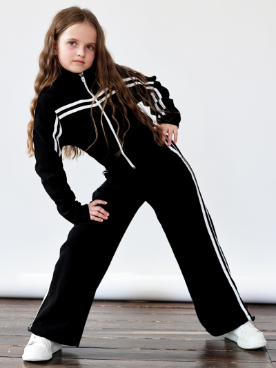 Спортивный костюм для девочки БУШОН SP222, цвет черный