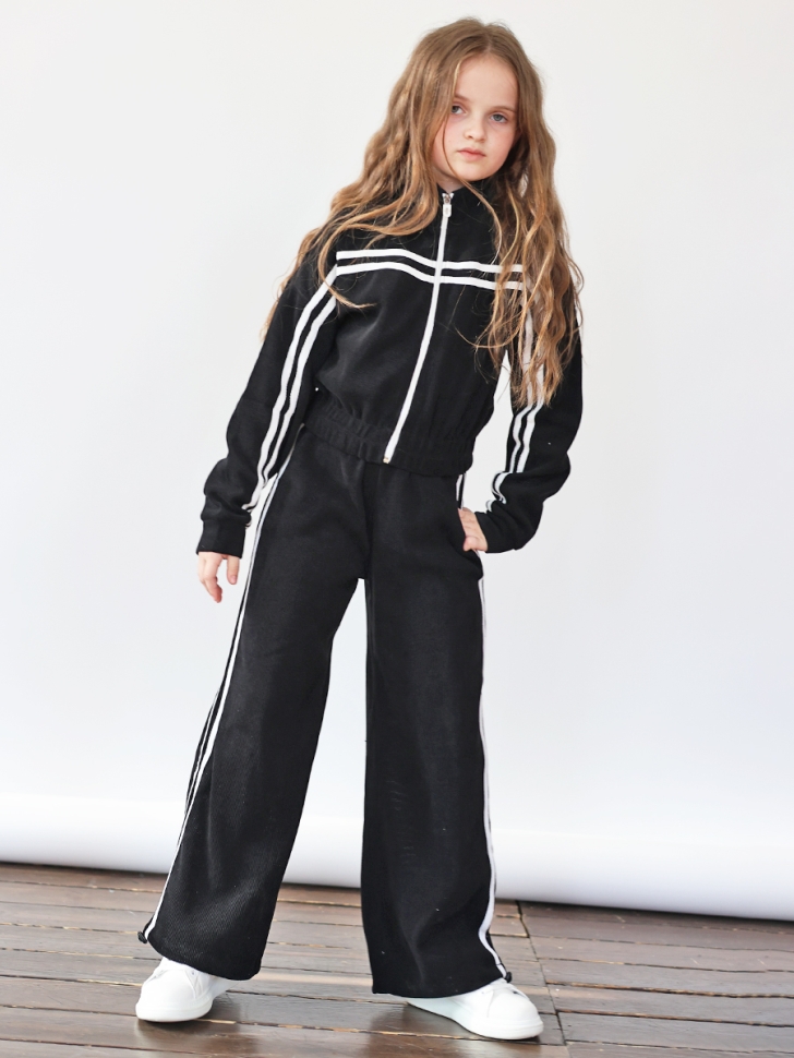 Спортивный костюм для девочки БУШОН SP222, цвет черный 