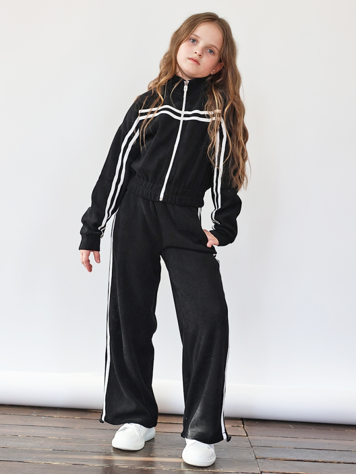 Спортивный костюм для девочки БУШОН SP222, цвет черный 