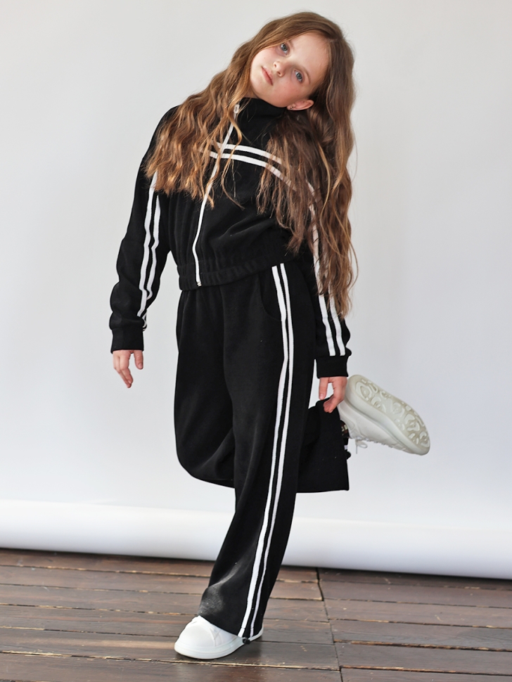 Спортивный костюм для девочки БУШОН SP222, цвет черный 