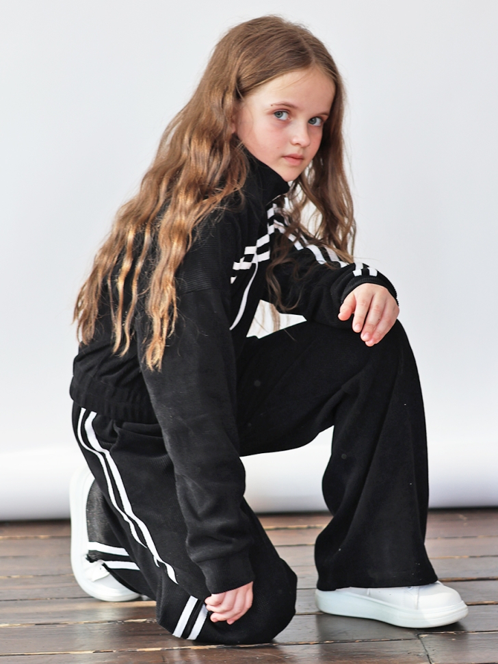 Спортивный костюм для девочки БУШОН SP222, цвет черный 