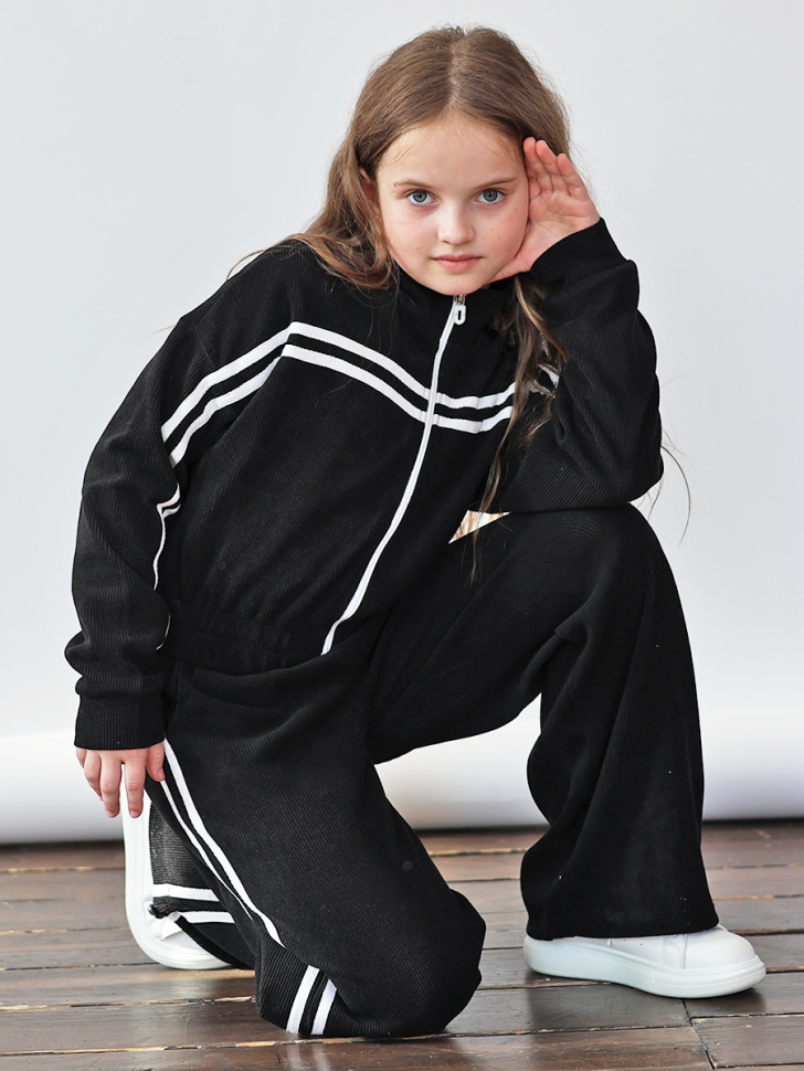 Спортивный костюм для девочки БУШОН SP222, цвет черный 