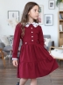 Платье для девочки школьное БУШОН SK12, цвет бордовый
