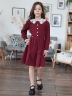 Платье для девочки школьное БУШОН SK12, цвет бордовый