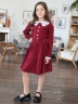 Платье для девочки школьное БУШОН SK12, цвет бордовый