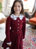 Платье для девочки школьное БУШОН SK12, цвет бордовый