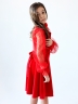Платье велюровое БУШОН ST63, цвет красный/пояс choker