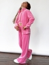 Костюм для девочки из велюра БУШОН SP223, цвет розовый