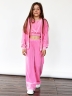 Костюм для девочки из велюра БУШОН SP223, цвет розовый