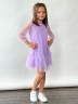 Платье для девочки нарядное БУШОН ST53, цвет сиреневый блестки