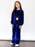 Костюм для девочки из велюра БУШОН SP223, цвет синий