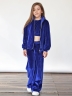 Костюм для девочки из велюра БУШОН SP223, цвет синий