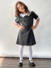Платье для девочки школьное БУШОН SK10, цвет серый 