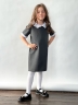 Платье для девочки школьное БУШОН SK10, цвет серый 