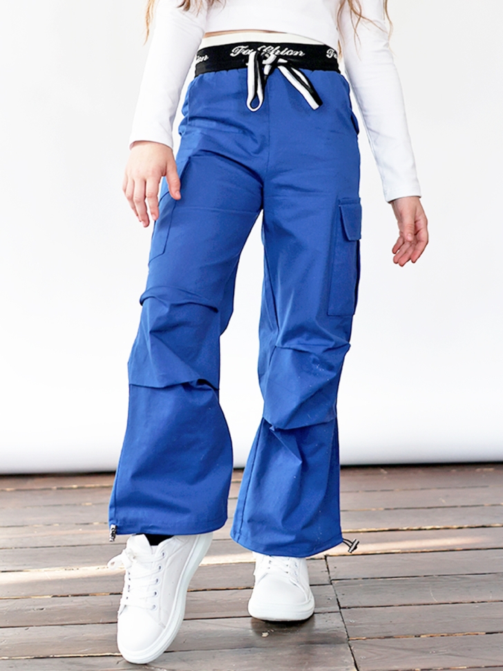 Брюки для девочек БУШОН ST116, цвет электрик