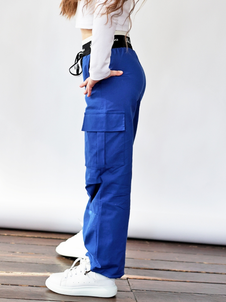 Брюки для девочек БУШОН ST116, цвет электрик