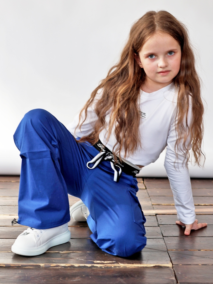 Брюки для девочек БУШОН ST116, цвет электрик