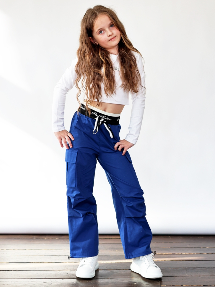 Брюки для девочек БУШОН ST116, цвет электрик