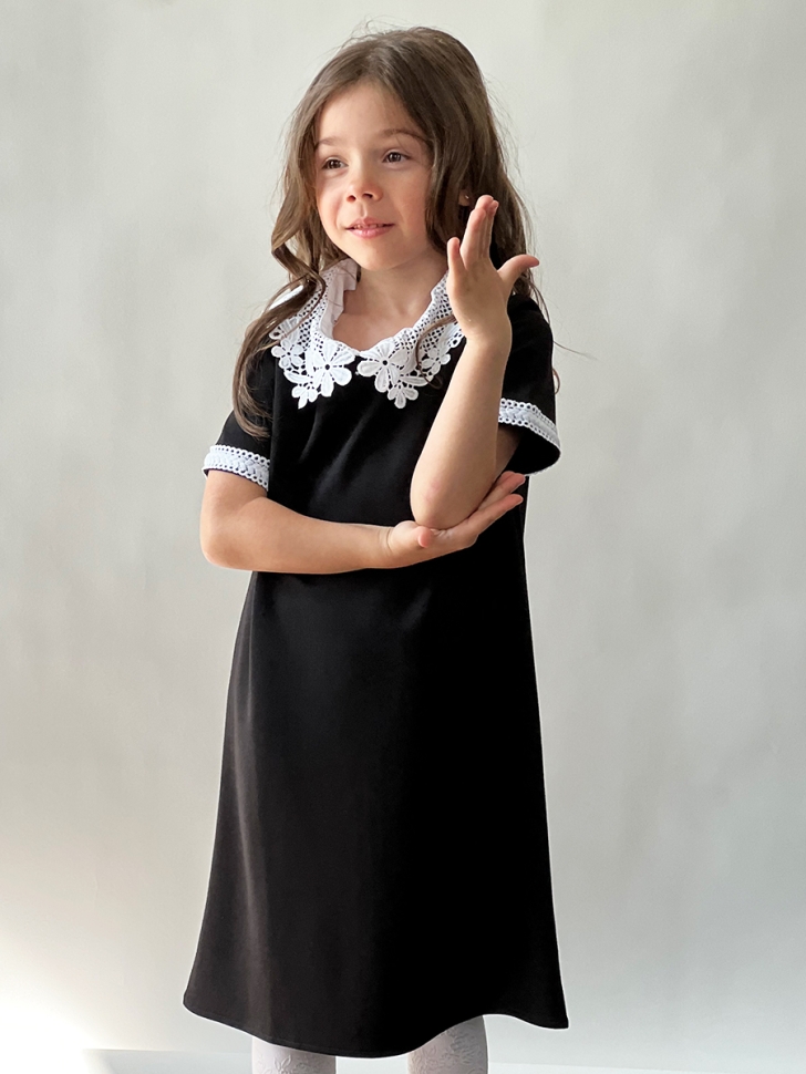 Платье для девочки школьное БУШОН SK10, цвет чёрный 