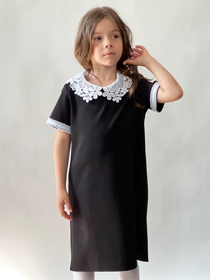 Платье для девочки школьное БУШОН SK10, цвет чёрный 