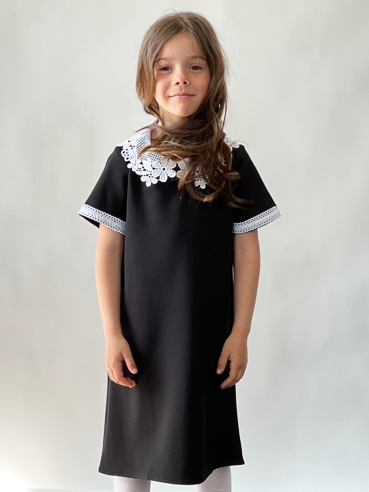 Платье для девочки школьное БУШОН SK10, цвет чёрный 