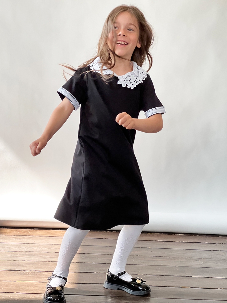 Платье для девочки школьное БУШОН SK10, цвет чёрный 
