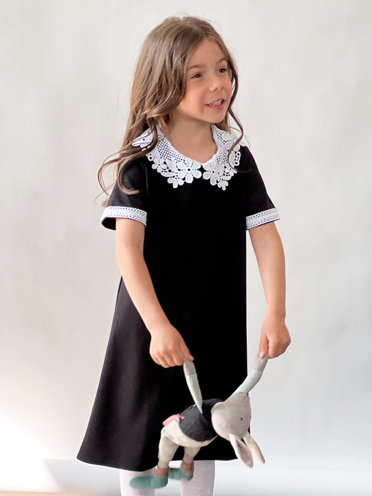 Платье для девочки школьное БУШОН SK10, цвет чёрный 