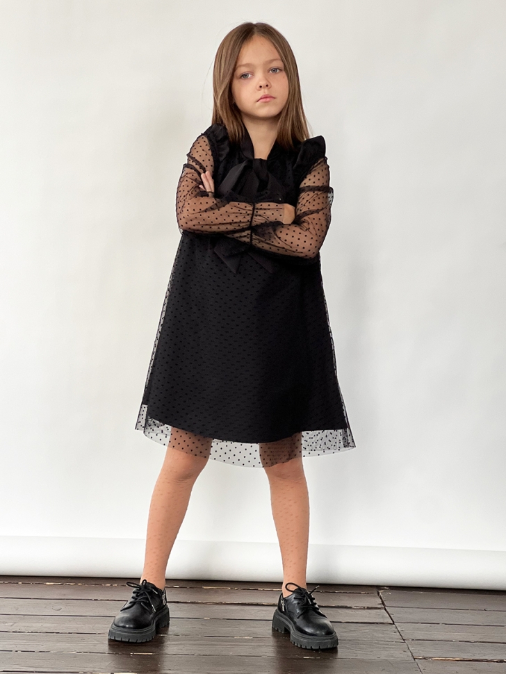 Платье для девочки нарядное БУШОН ST50, цвет черный 