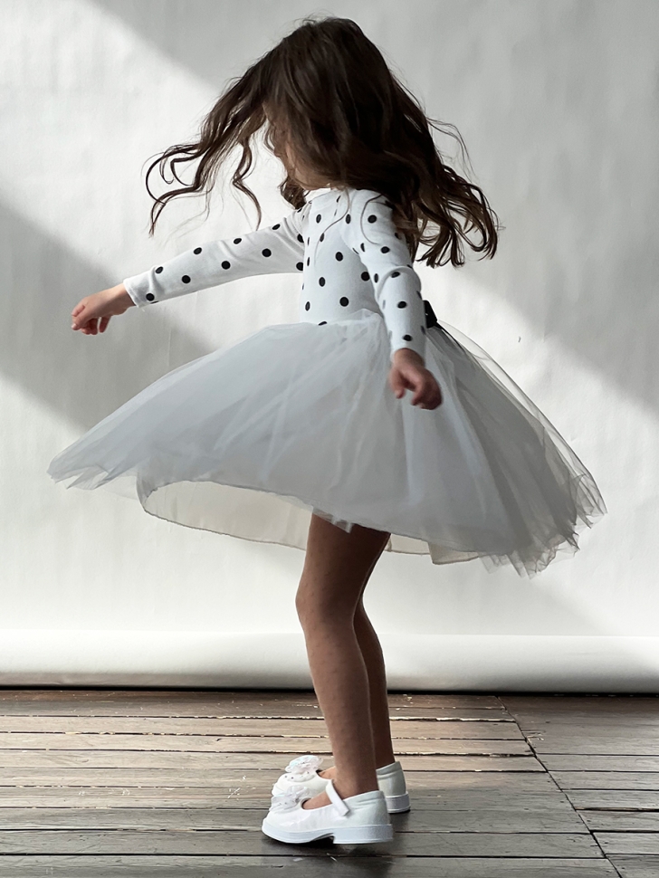 Платье для девочки нарядное БУШОН ST51, цвет белый