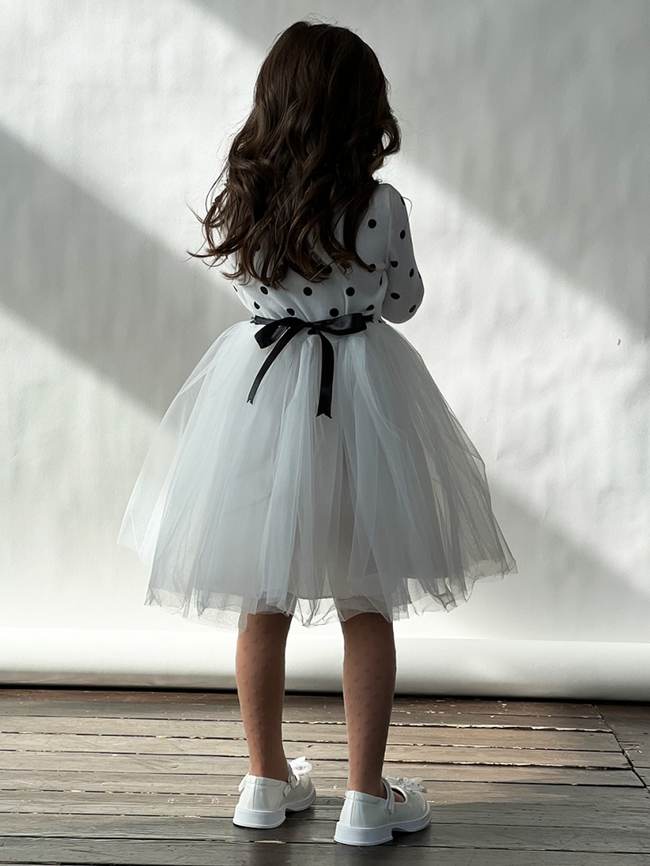 Платье для девочки нарядное БУШОН ST51, цвет белый