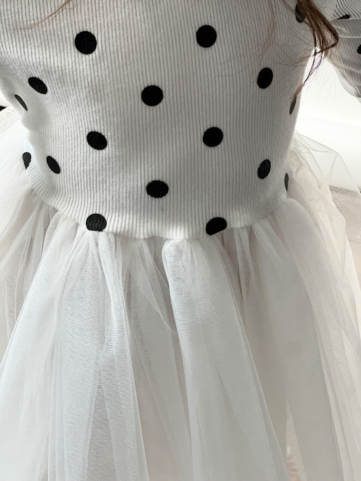 Платье для девочки нарядное БУШОН ST51, цвет белый