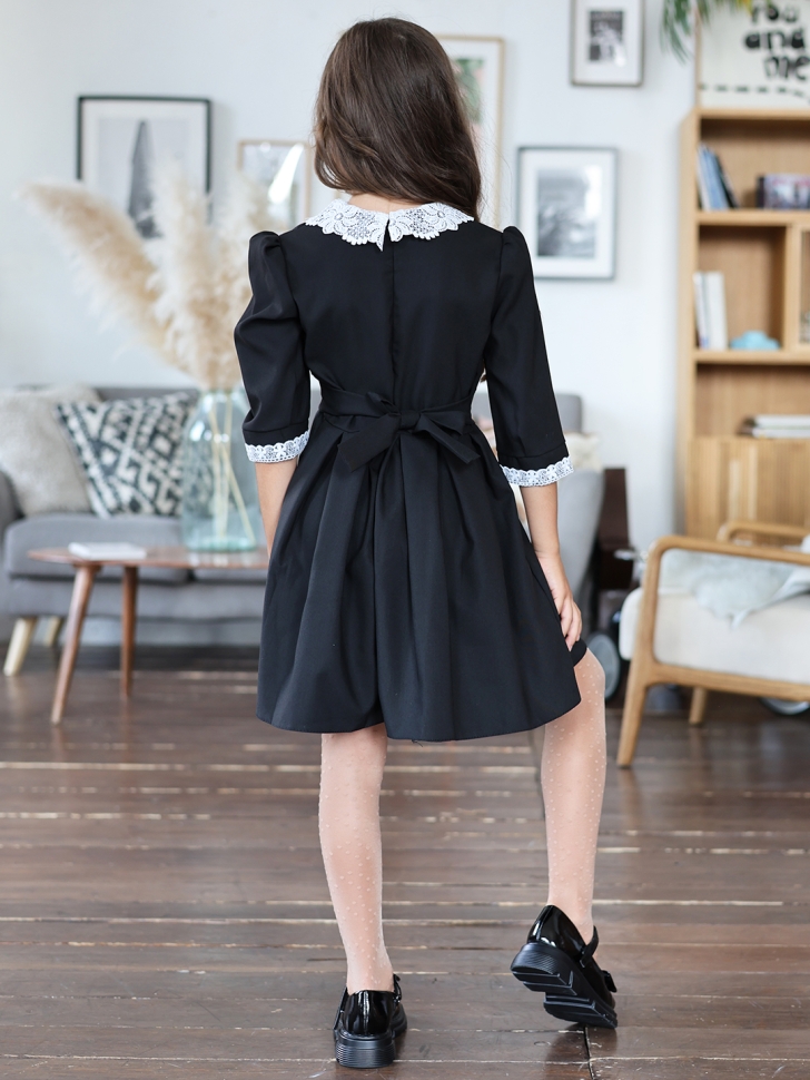 Платье для девочки школьное БУШОН SK11, цвет черный