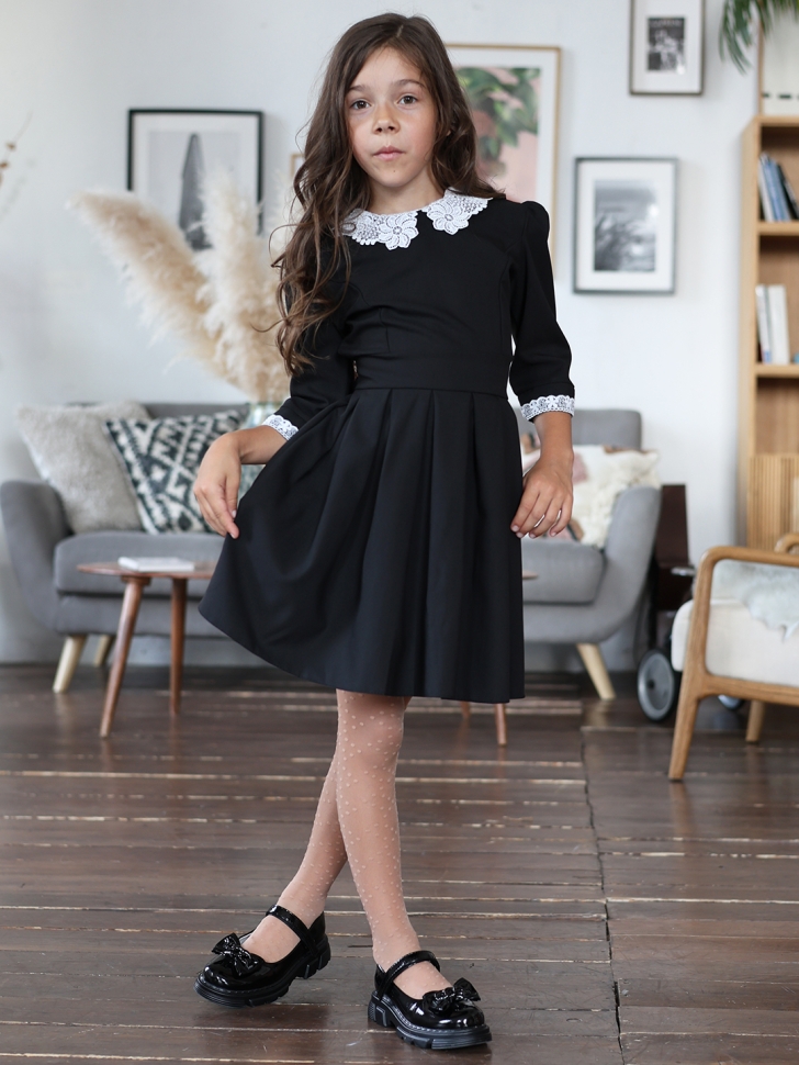 Платье для девочки школьное БУШОН SK11, цвет черный