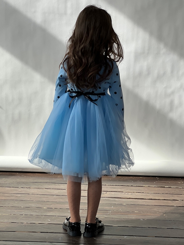 Платье для девочки нарядное БУШОН ST51, цвет голубой