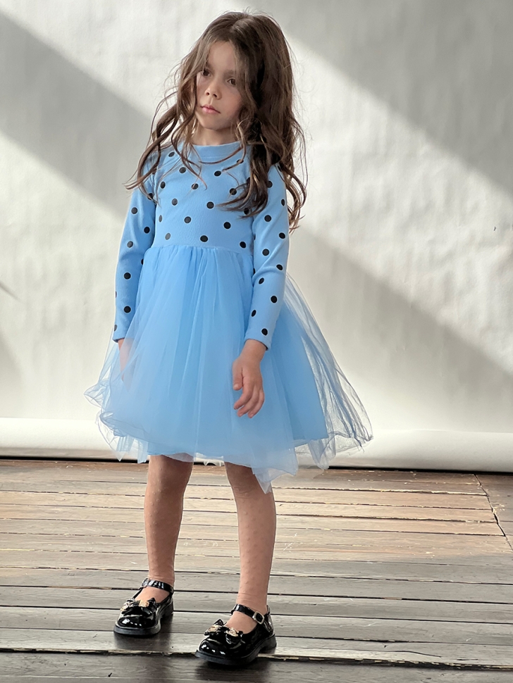 Платье для девочки нарядное БУШОН ST51, цвет голубой