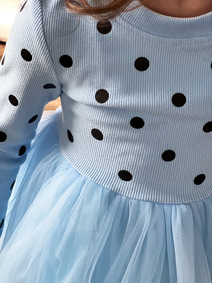 Платье для девочки нарядное БУШОН ST51, цвет голубой