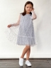 Платье для девочки нарядное БУШОН ST53, цвет серый блестки 
