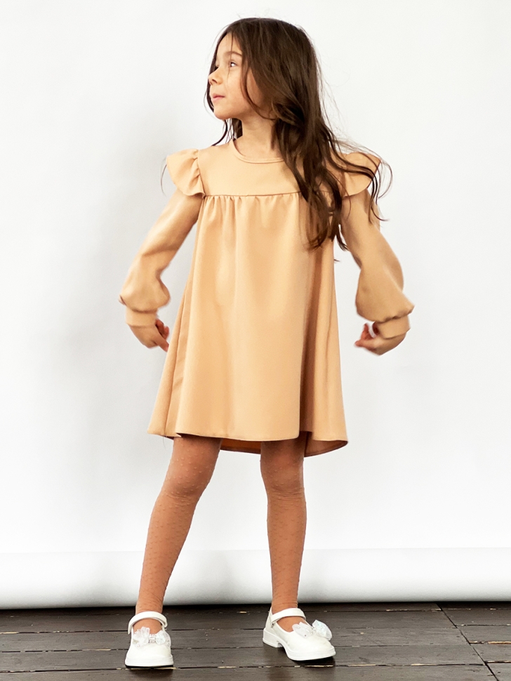 Платье для девочки нарядное БУШОН ST61, цвет бежевый