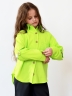 Рубашка для девочки БУШОН, цвет зеленый неон 