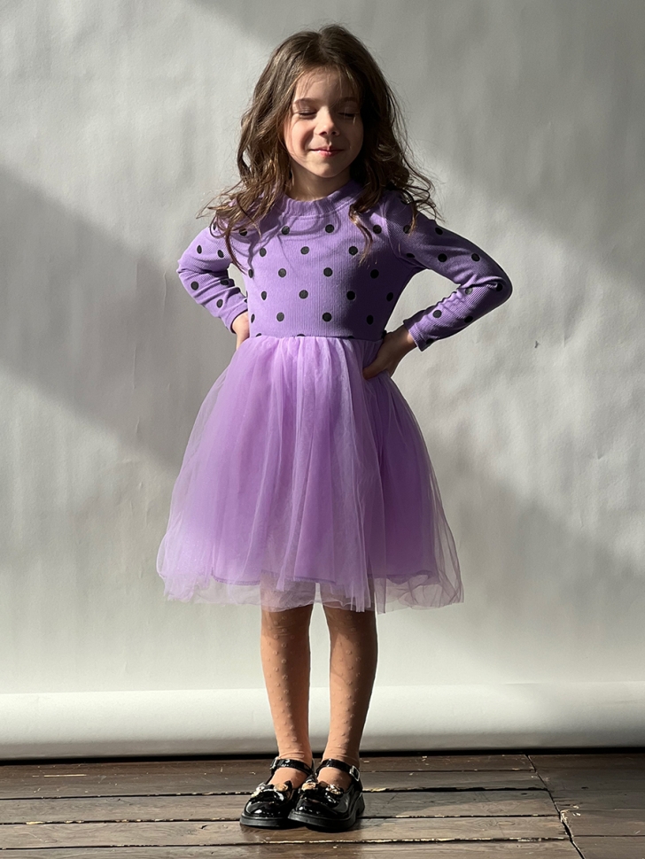 Платье для девочки нарядное БУШОН ST51, цвет сиреневый