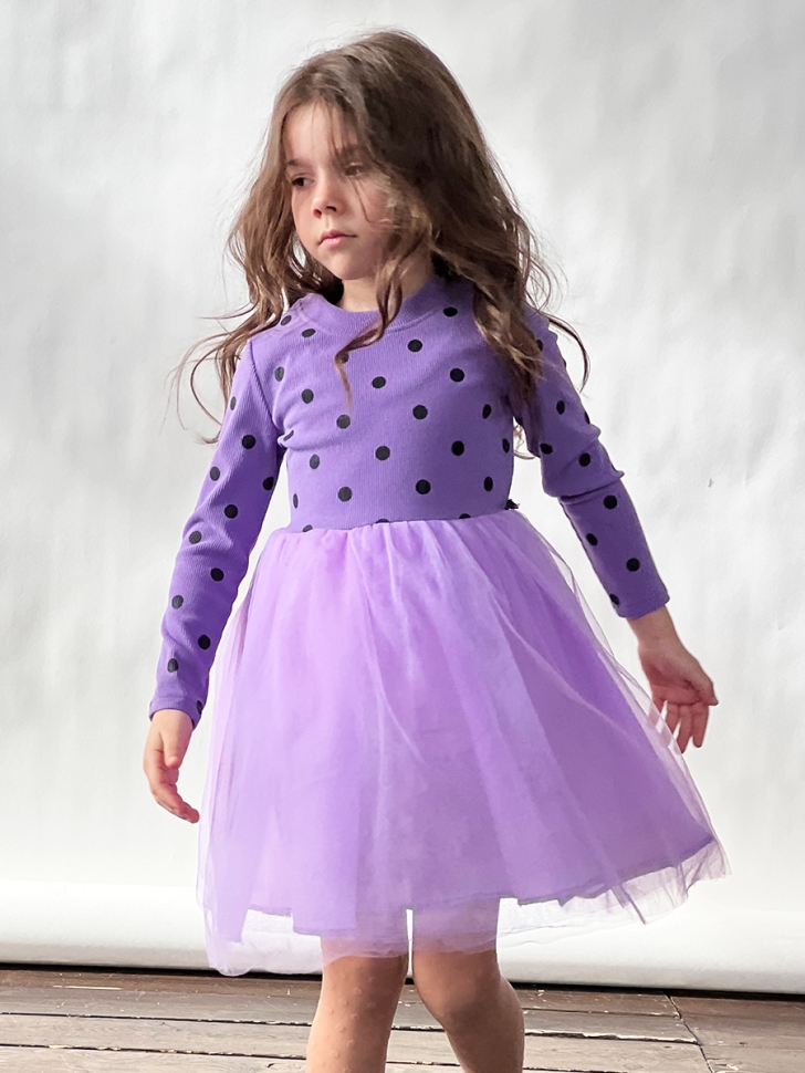 Платье для девочки нарядное БУШОН ST51, цвет сиреневый