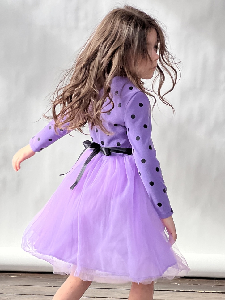 Платье для девочки нарядное БУШОН ST51, цвет сиреневый